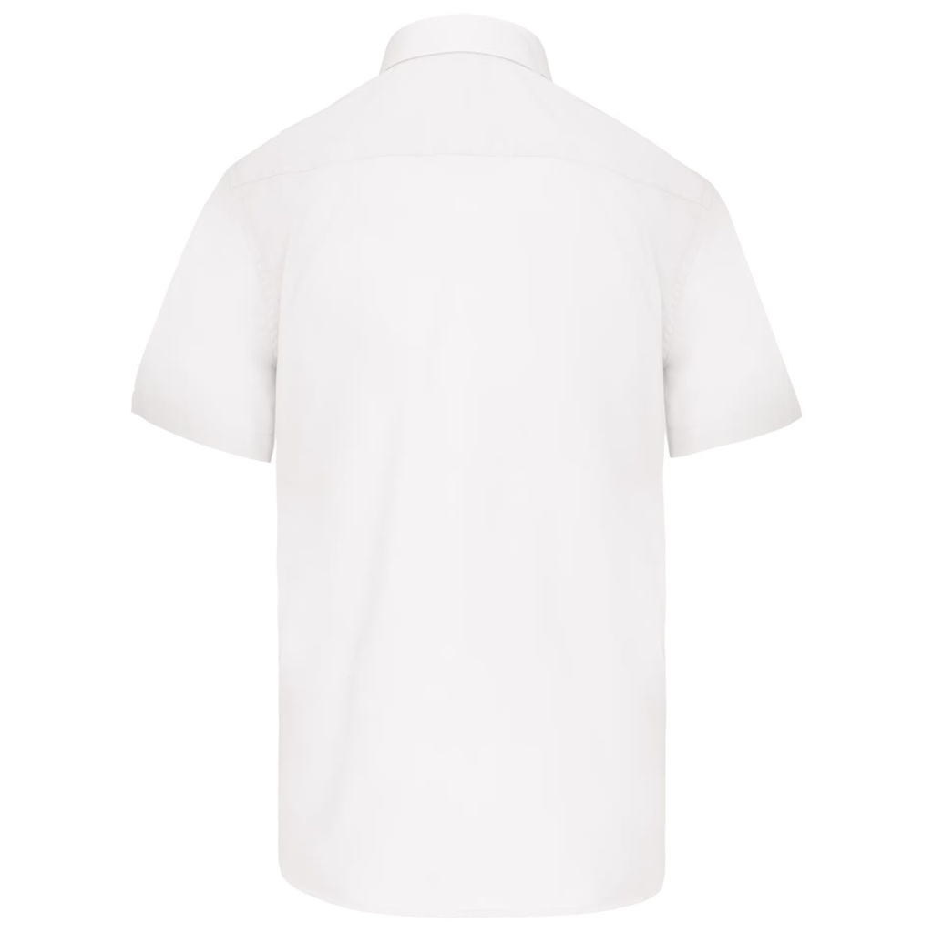 Chemise popeline polycoton manches courtes homme
