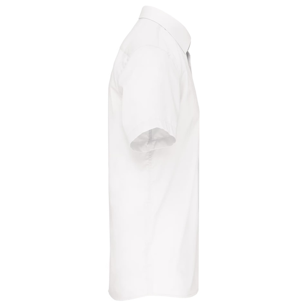 Chemise popeline polycoton manches courtes homme