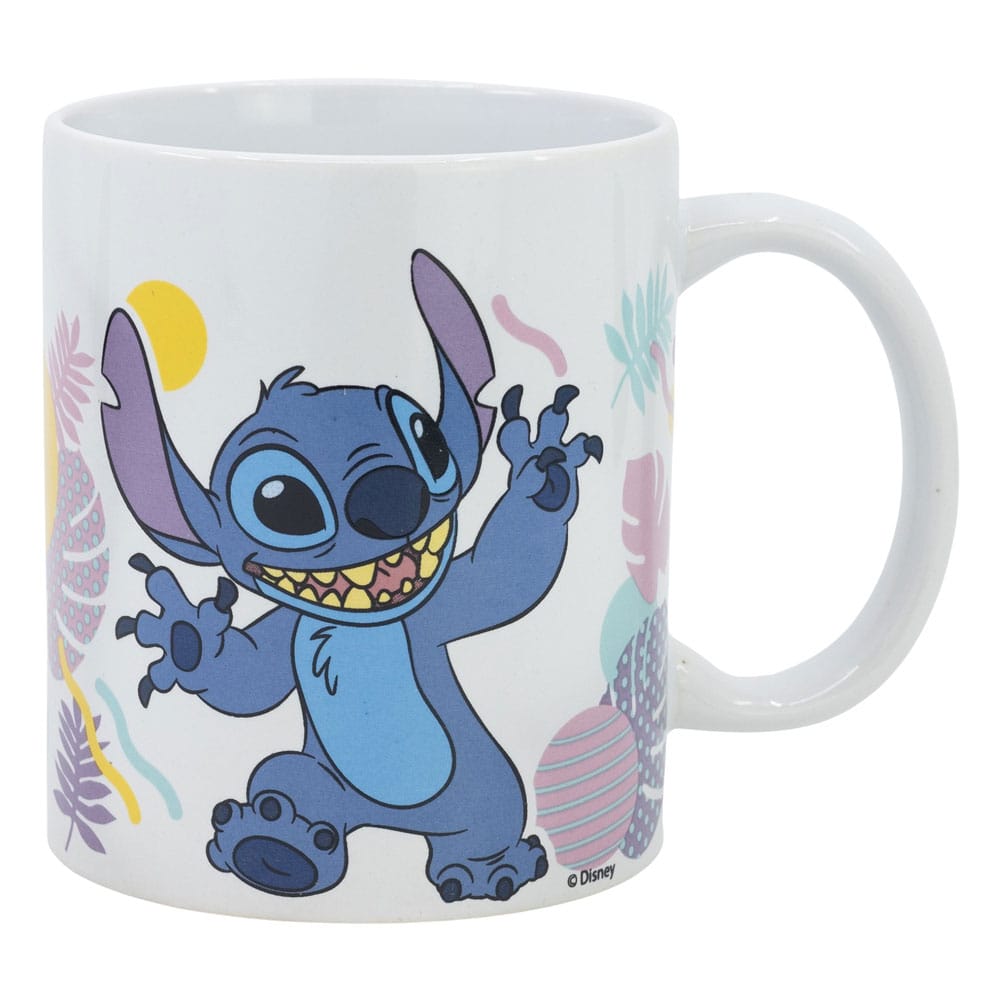 Stitch Hawaian Flower Mok 325ml