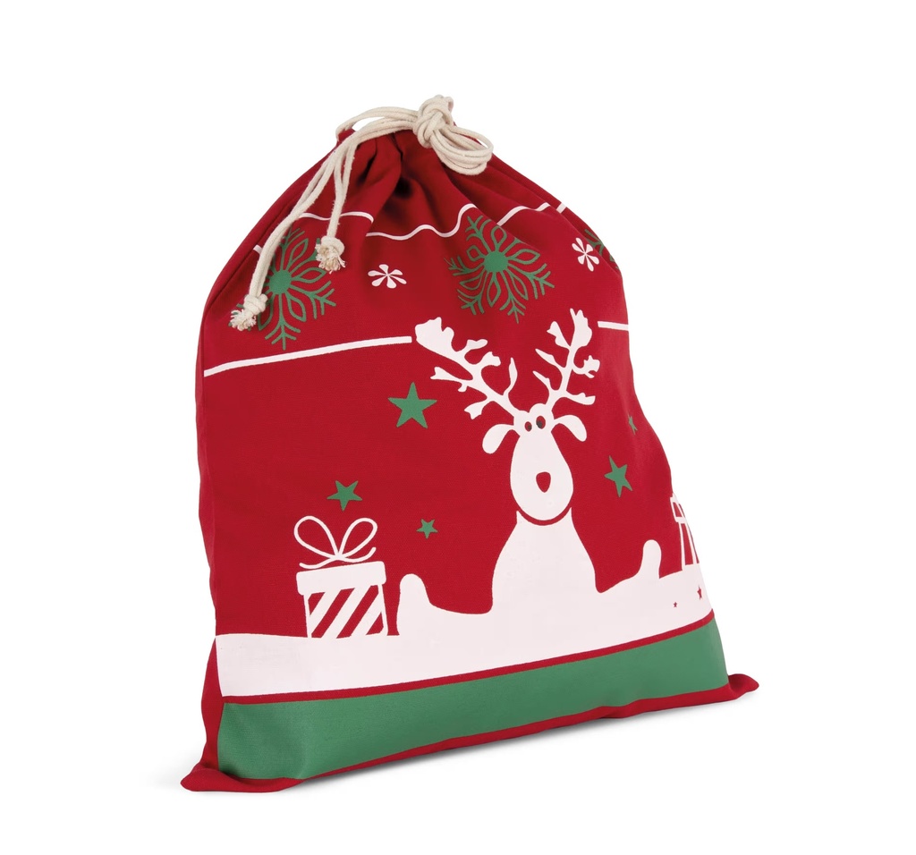 Sac avec cordon motifs de Noël - Cherry Red