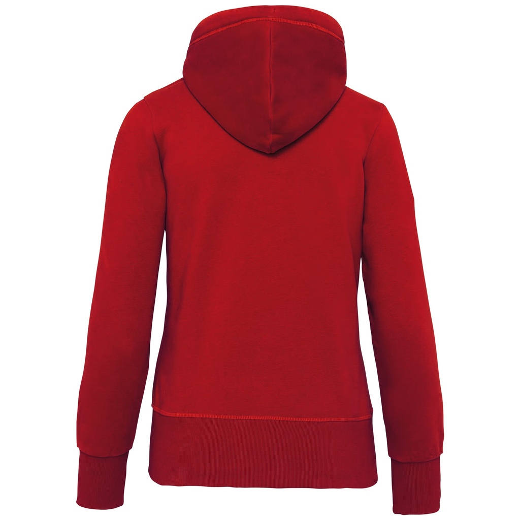 Sweat-shirt vintage zippé à capuche femme