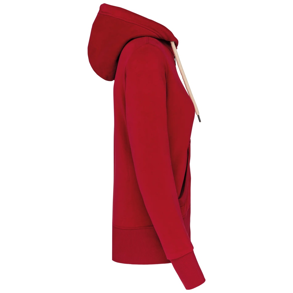 Sweat-shirt vintage zippé à capuche femme