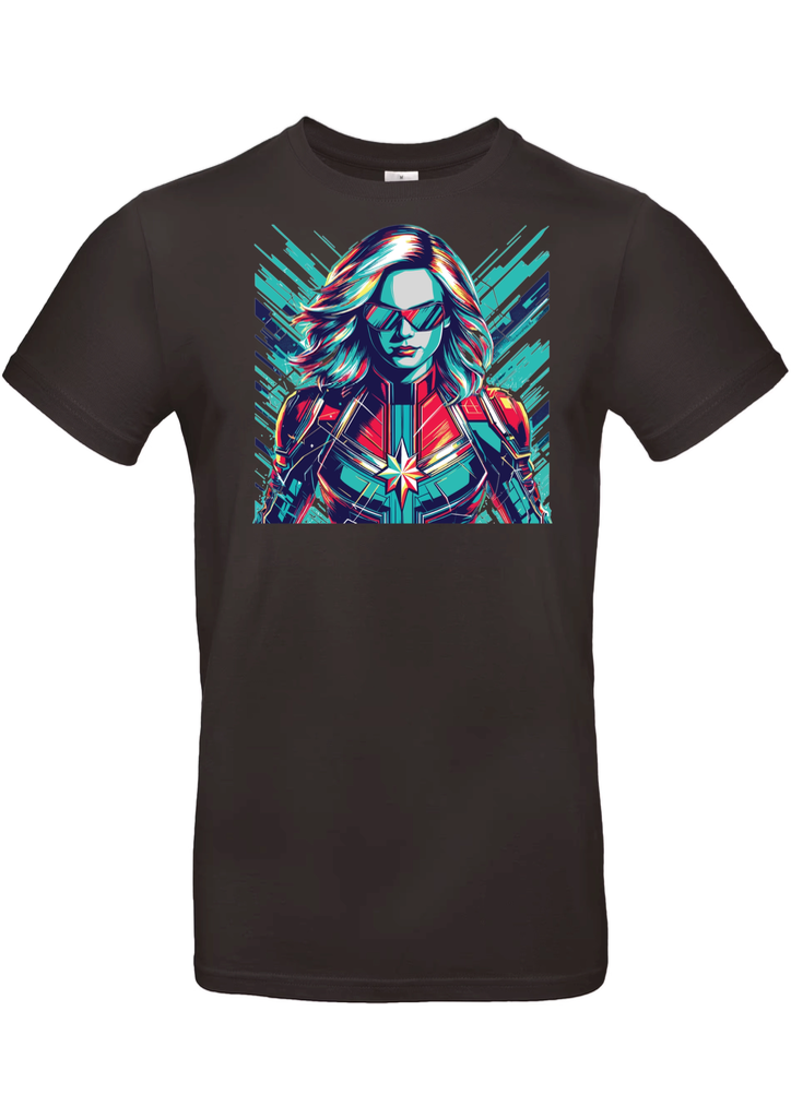 T-Shirt B&C E190 - B09 - Captain Marvel avec lunette