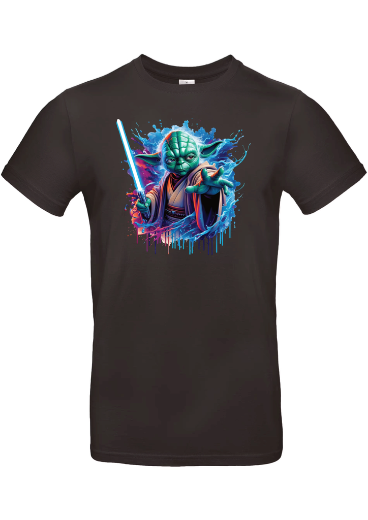T-Shirt B&C E190 - B17 - Yoda avec sabre