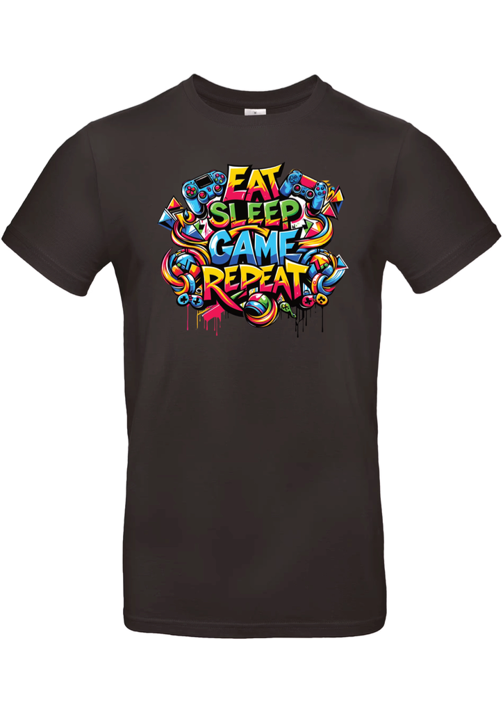 T-Shirt B&C E190 - D03 - Eat Sleep Game Reapeat