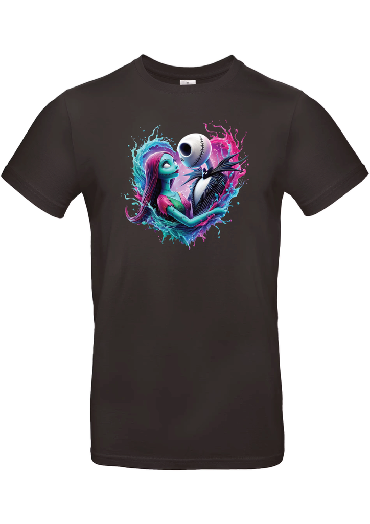 T-Shirt B&C E190 - E16 - Jack Skellington & Sally Coeur