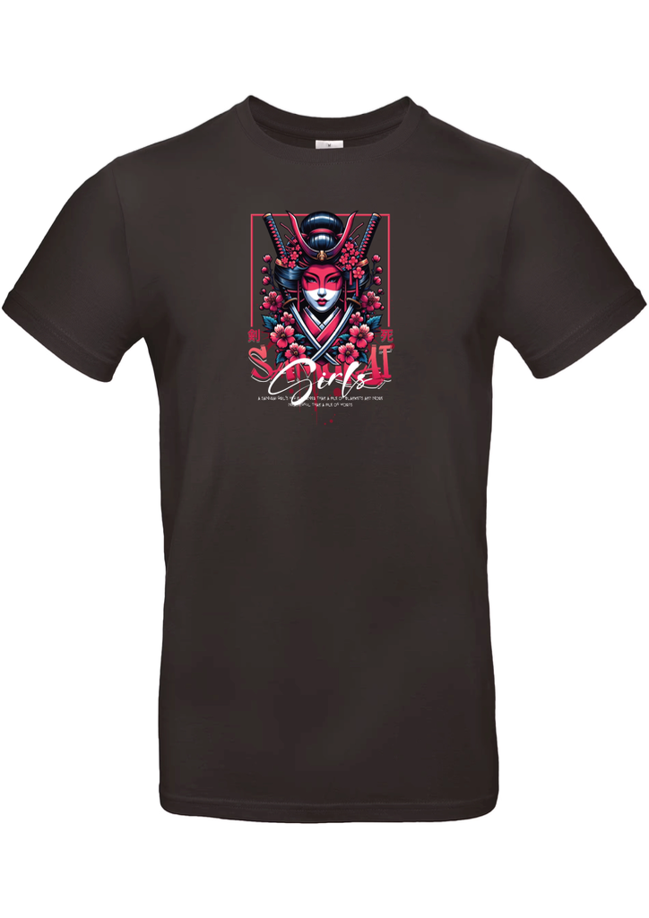 T-Shirt B&C E190 - F21 - Samurai Girl rouge