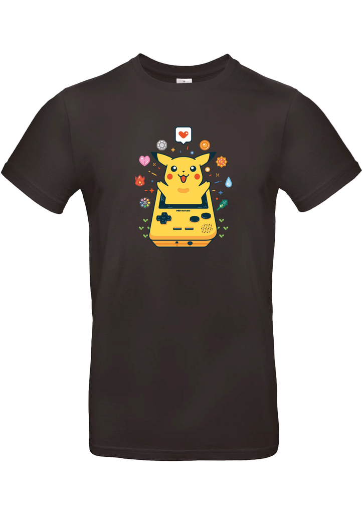 T-Shirt B&C E190 - J10 - Pikachu Game boy