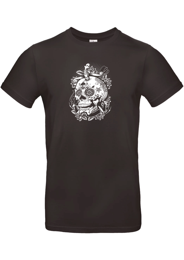 T-Shirt B&C E190 - J14 - Tête de mort Blanc