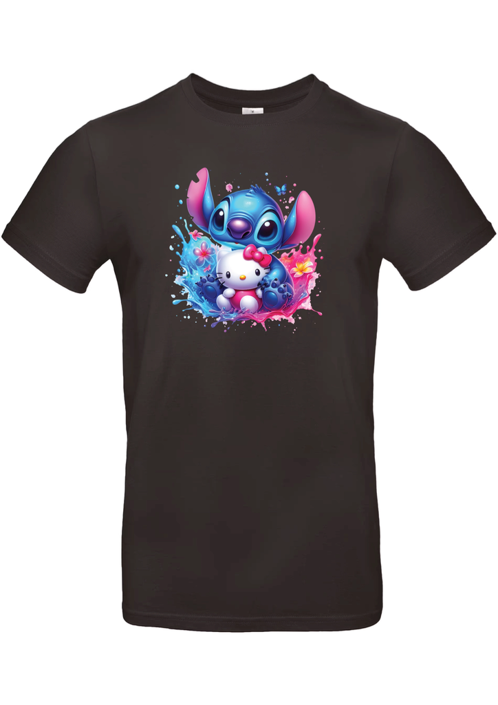 T-Shirt B&C E190 - J18 - Stitch & Hello Kitty