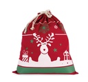 Sac avec cordon motifs de Noël - Cherry Red