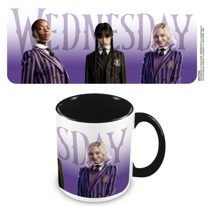 Mercredi - Etudiants Nevermore - Mug intérieur coloré 315ml