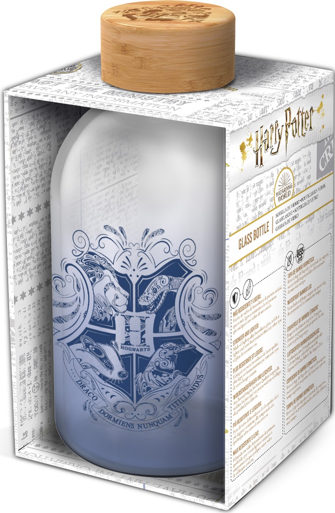 Harry Potter - Poudlard - Bouteille en verre 620ml