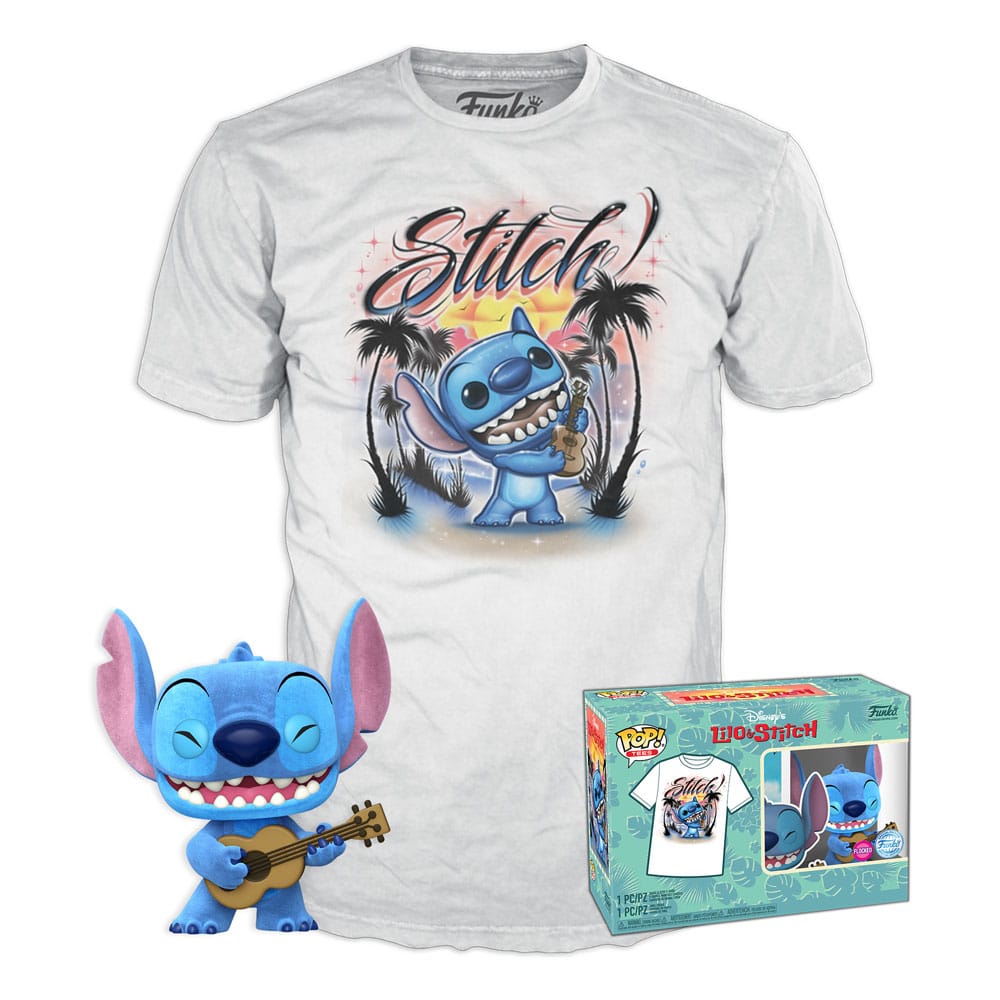 Lilo & Stitch POP! & Tee set figurine et T-Shirt Ukelele Stitch (FL)