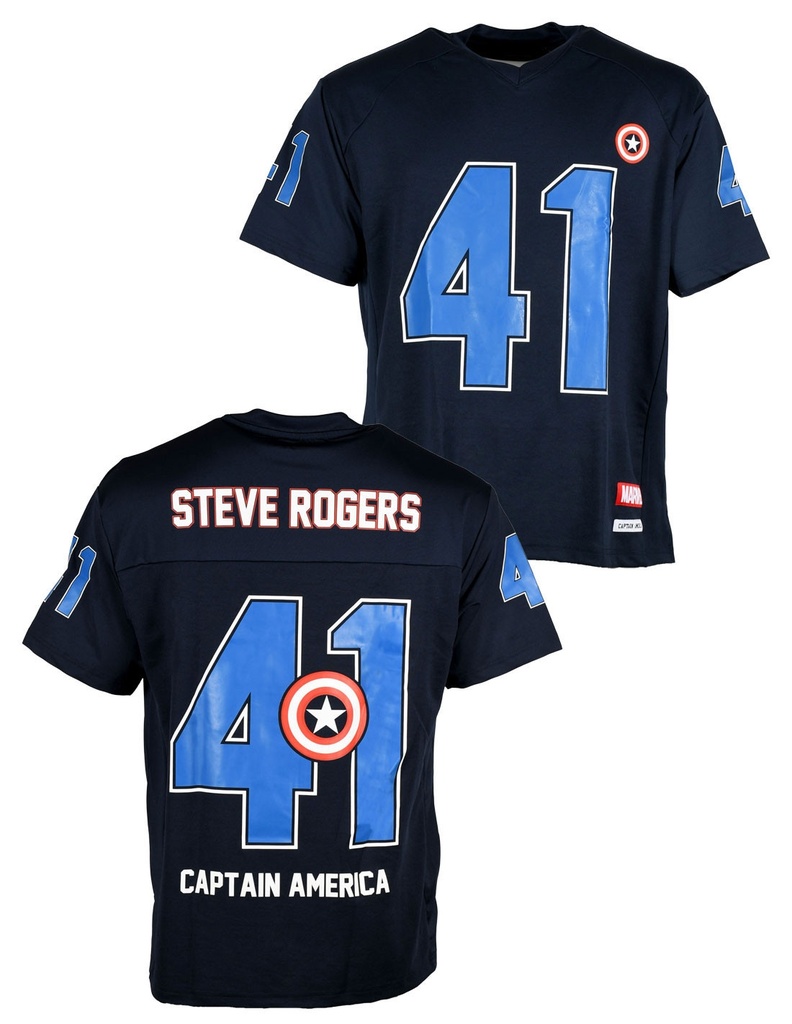 MARVEL - Captain America - T-Shirt Sports US Replica unisex