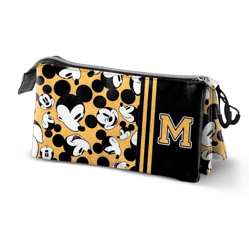 Mickey - Plumier 3 compartiments 23x11x10 - Matière recyclée