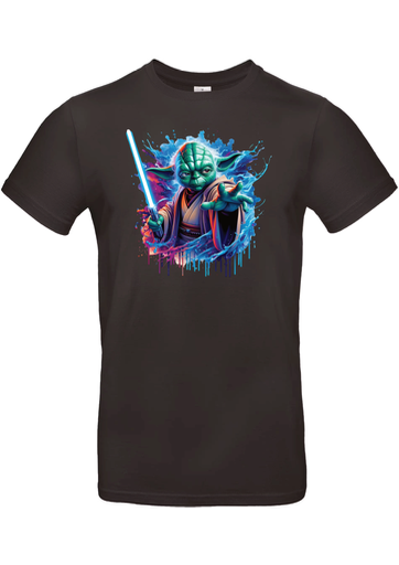 T-Shirt B&C E190 - B17 - Yoda avec sabre