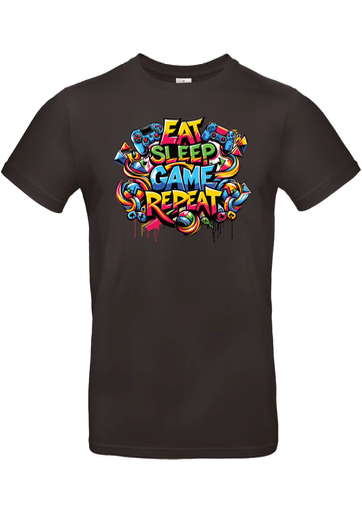 T-Shirt B&C E190 - D03 - Eat Sleep Game Reapeat