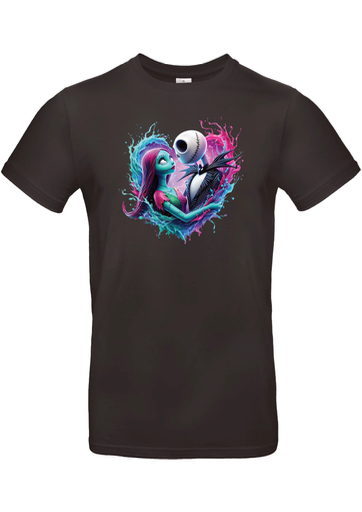 T-Shirt B&C E190 - E16 - Jack Skellington & Sally Coeur