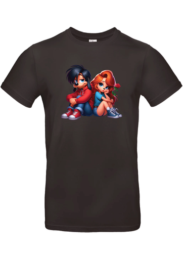 T-Shirt B&C E190 - H23 - Dingo Jeune & Rose
