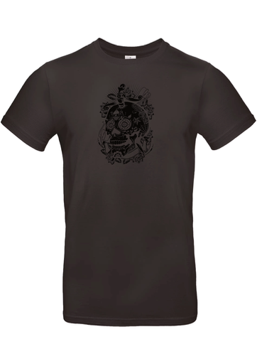 T-Shirt B&C E190 - J15 - Tête de mort Noir
