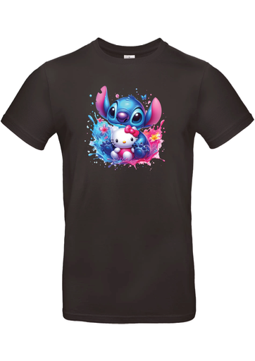 T-Shirt B&C E190 - J18 - Stitch & Hello Kitty