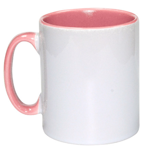 [Mug_11oz_rose] Mug anse Rose
