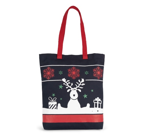 [KI0733] Sac shopping avec motifs de Noël - Night Navy