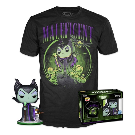 Disney POP! & Tee set figurine et T-Shirt Disney Villains: Maleficent