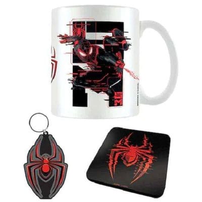 [GP85944] Marvel set mug, sous-verre et porte-clés Spider-Man Miles Morales Web Glitch