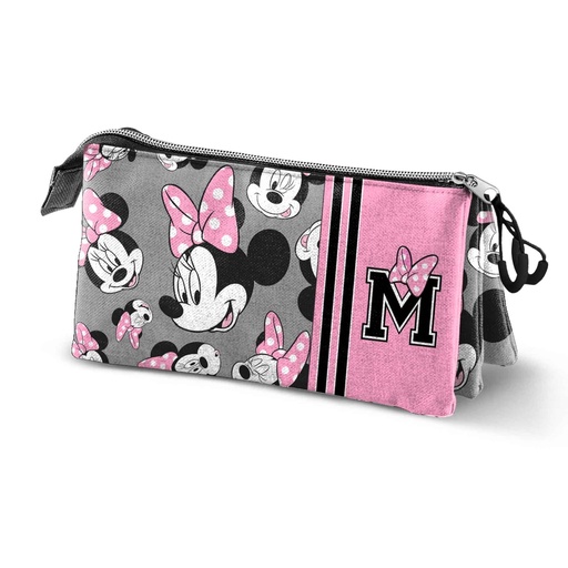 [204343] Minnie - Plumier 3 comp. 23x11x10 - Matière recyclée