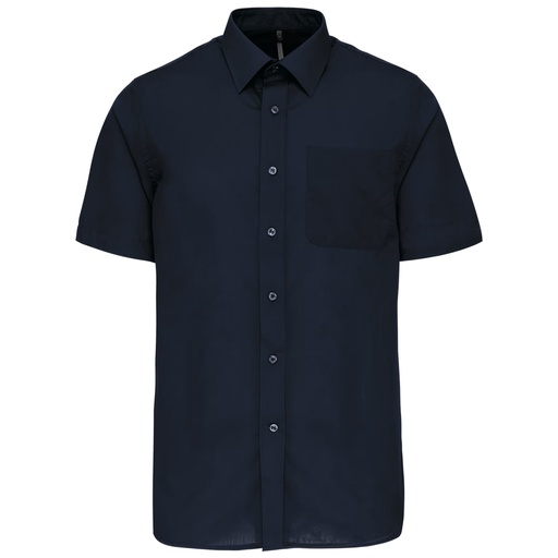 Chemise popeline polycoton manches courtes homme