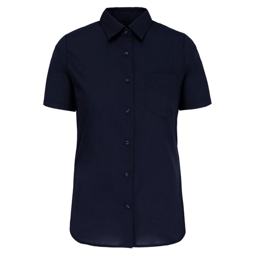 Chemise popeline polycoton manches courtes entretien facile femme