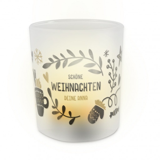 [GL-TL-S] Sublistar® Bougeoir en verre 7oz satinée